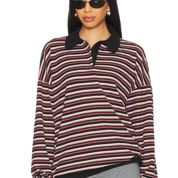 Lioness Red and Black Oversized Polo S - Picture 1 of 3